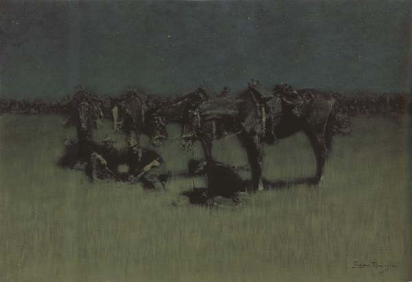 Frederic Remington Night Halt of Cavalry (mk43)